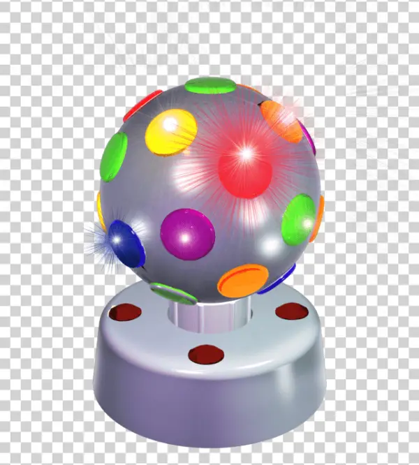 Fiber Optic Disco Ball PNG Transparent Background