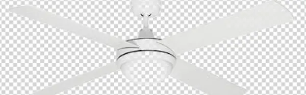 White Modern Ceiling Fan PNG Transparent Background
