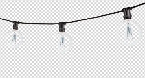 String Lights with Round Bulbs PNG Transparent Background
