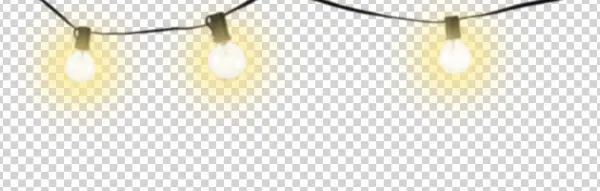 Glowing String Lights Transparent PNG