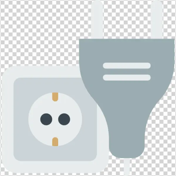 Electrical Plug and Socket PNG Transparent Background