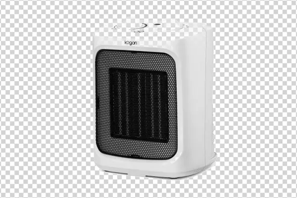 White Kogan Portable Electric Heater PNG Transparent Background