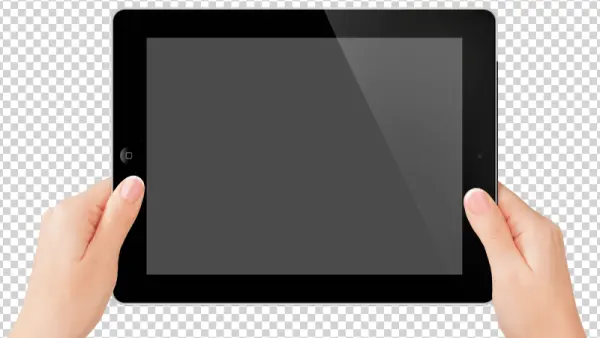 Hands Holding Tablet PNG Transparent Background