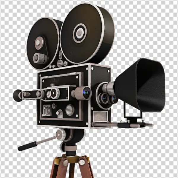 Vintage Movie Camera PNG Transparent Background