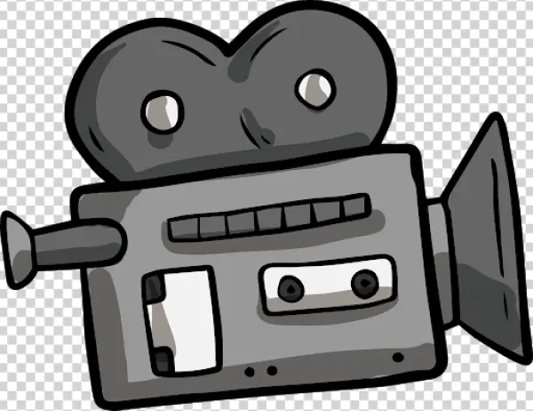 Cartoon Movie Camera PNG Transparent Background