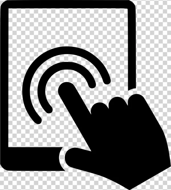 Tablet Tap Gesture Icon PNG Transparent