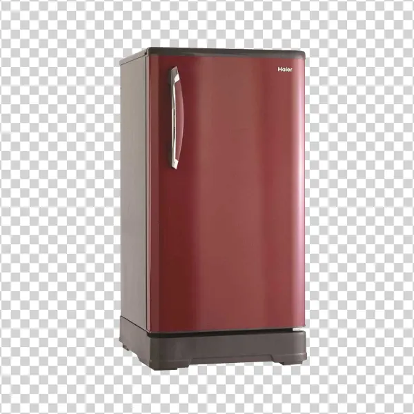 Red Haier Refrigerator PNG Transparent Background