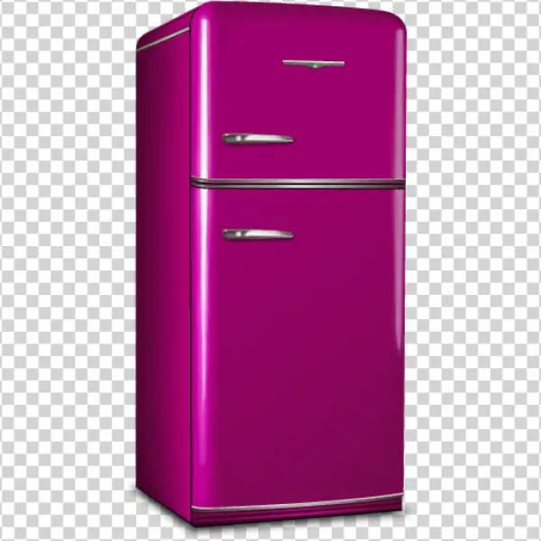 Pink Retro Refrigerator PNG Transparent Background