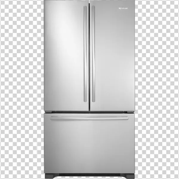 Stainless Steel French Door Refrigerator PNG Transparent