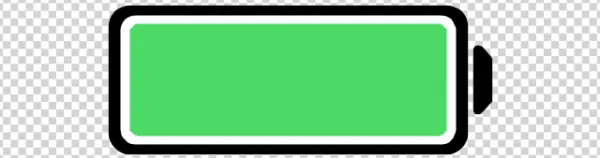 Green Full Battery Icon PNG Transparent Background