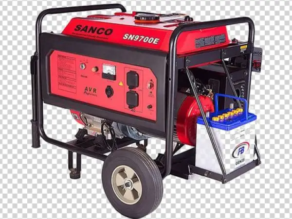 Red Portable Power Generator PNG Transparent