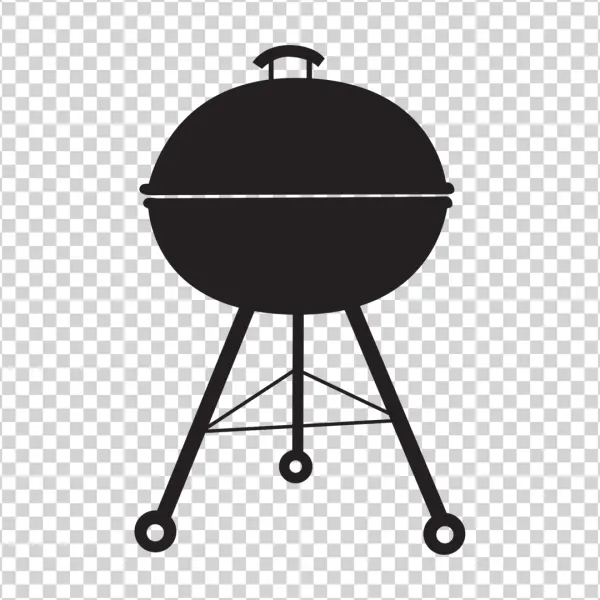 Kettle BBQ Grill Icon PNG Transparent Background