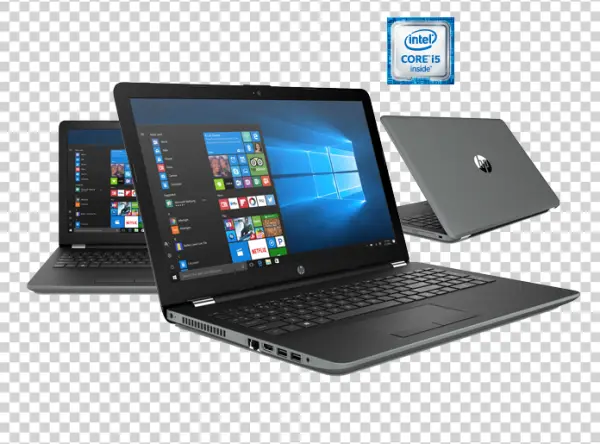 HP Laptop with Windows 10 PNG Transparent Background