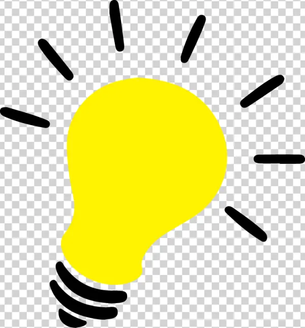 Cartoon Lightbulb Idea PNG