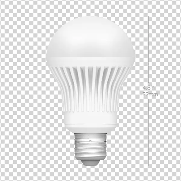 White LED Light Bulb PNG Transparent Background