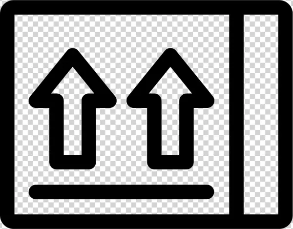 This Way Up Shipping Box Icon PNG Transparent