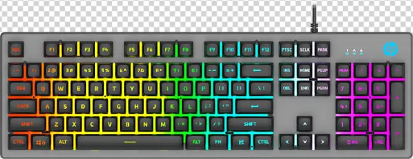 HP RGB Gaming Keyboard PNG Transparent Background