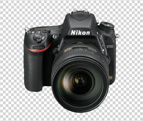 Nikon D750 DSLR Camera PNG Transparent Background