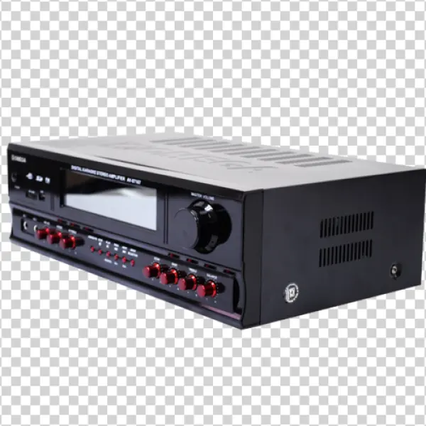 Black Digital Karaoke Stereo Amplifier PNG