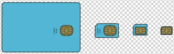 SIM Card Sizes Transparent PNG