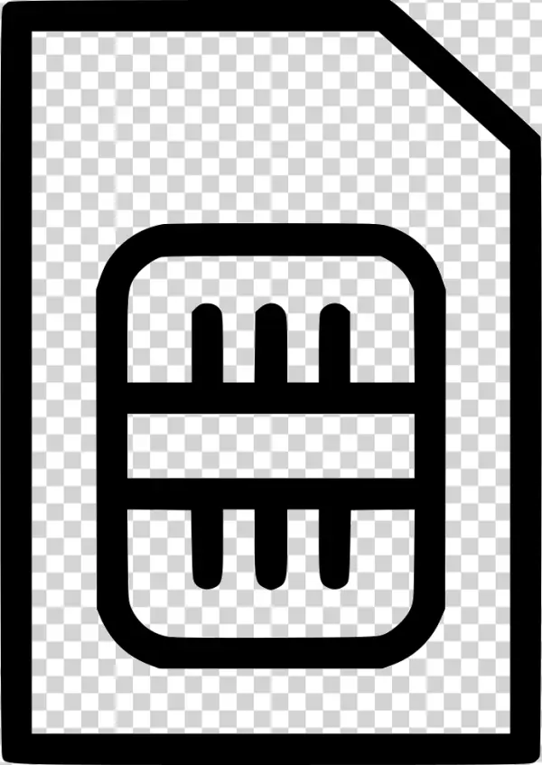 SIM Card Icon PNG Transparent Background
