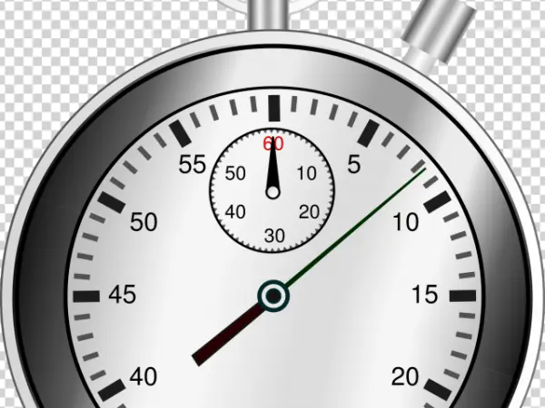 Silver Stopwatch Timer PNG Transparent