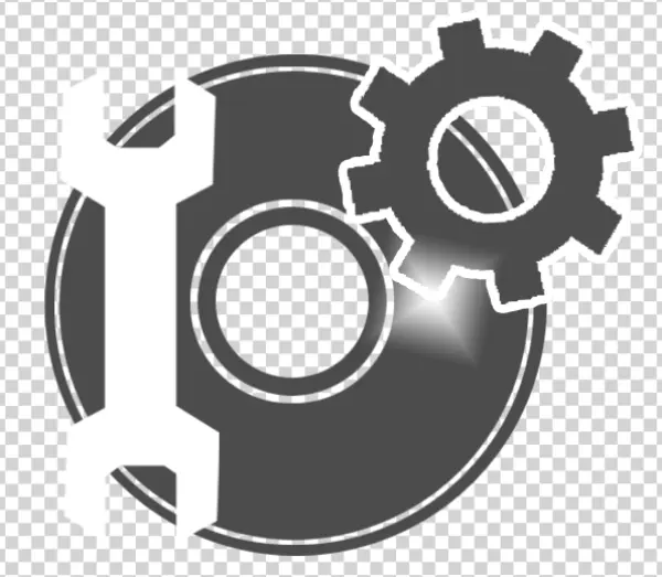 Wrench and Gear Settings Icon PNG Transparent