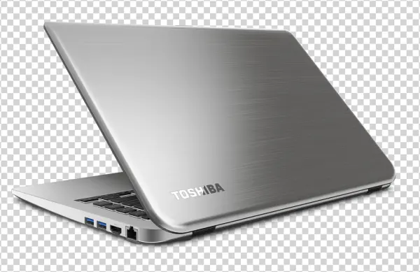 Toshiba Silver Laptop Transparent PNG