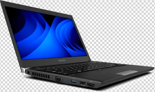 Black Toshiba Laptop PNG Transparent Background