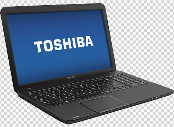 Black Toshiba Laptop PNG Transparent Background