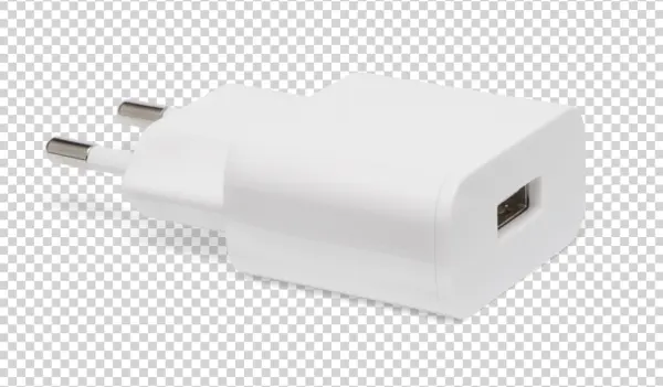 White USB Wall Charger PNG Transparent