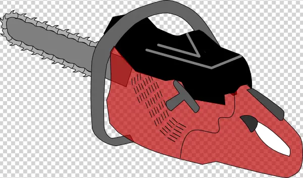 Red Chainsaw PNG Transparent Background