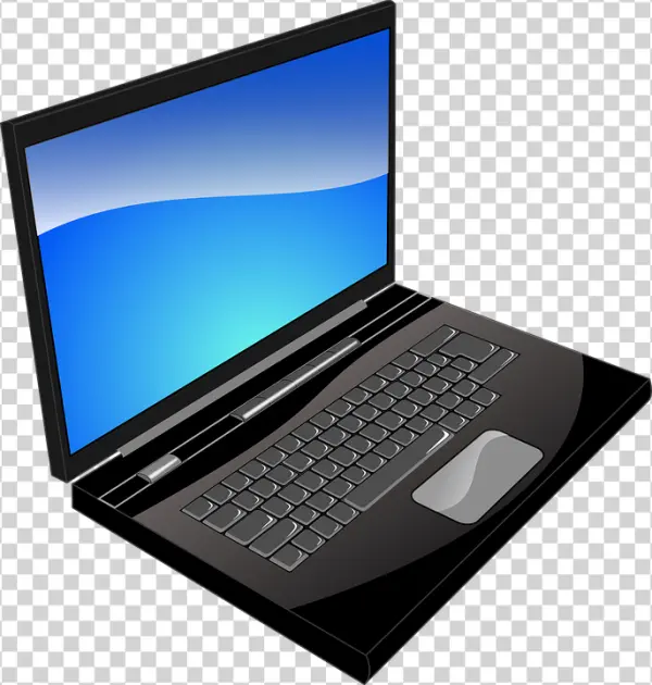 Black Laptop PNG Transparent Background