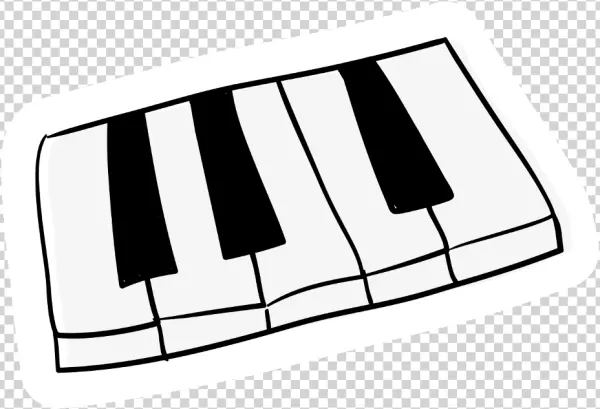 Doodle Piano Keyboard Keys PNG Transparent