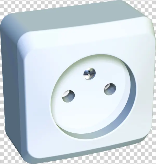 White Electrical Outlet PNG Transparent Background
