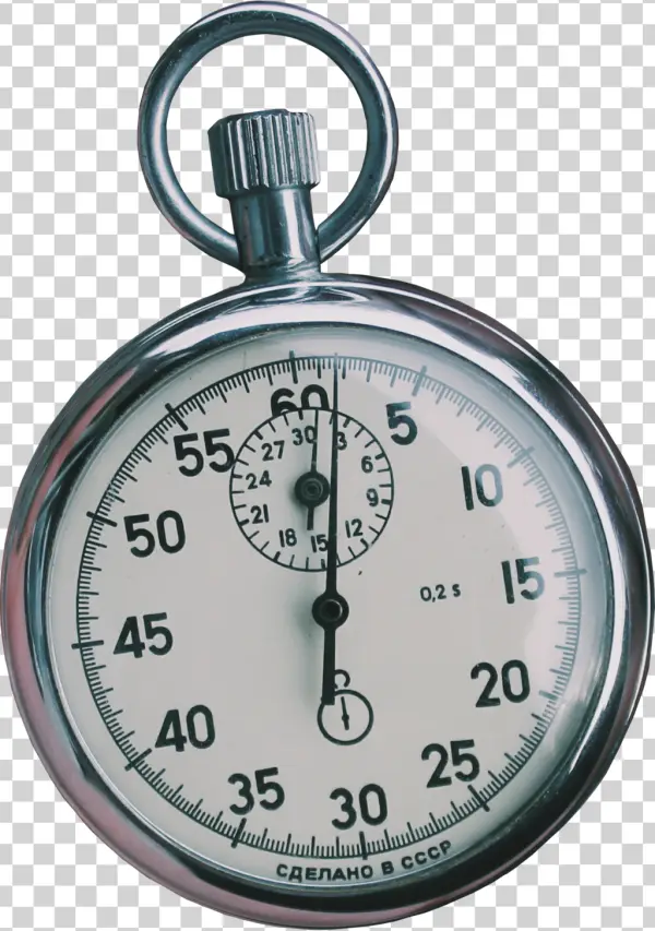 Vintage Mechanical Stopwatch PNG