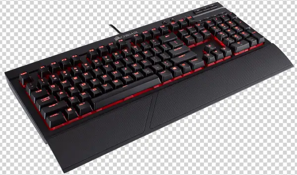Corsair Gaming Keyboard with Red Backlight PNG