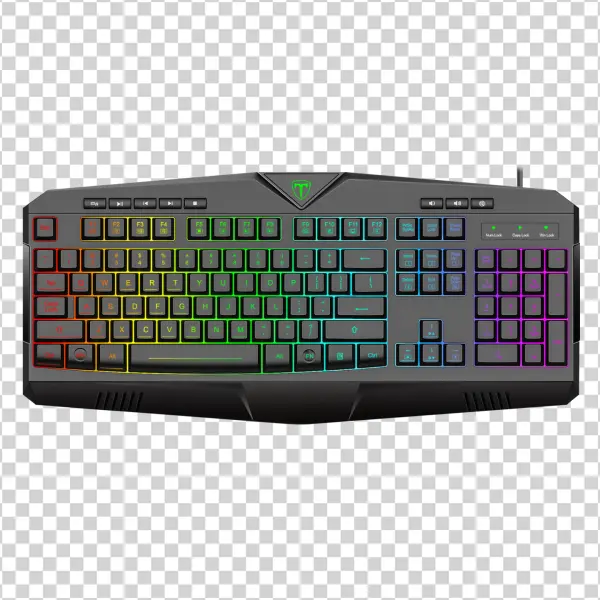 RGB Gaming Keyboard PNG Transparent Background