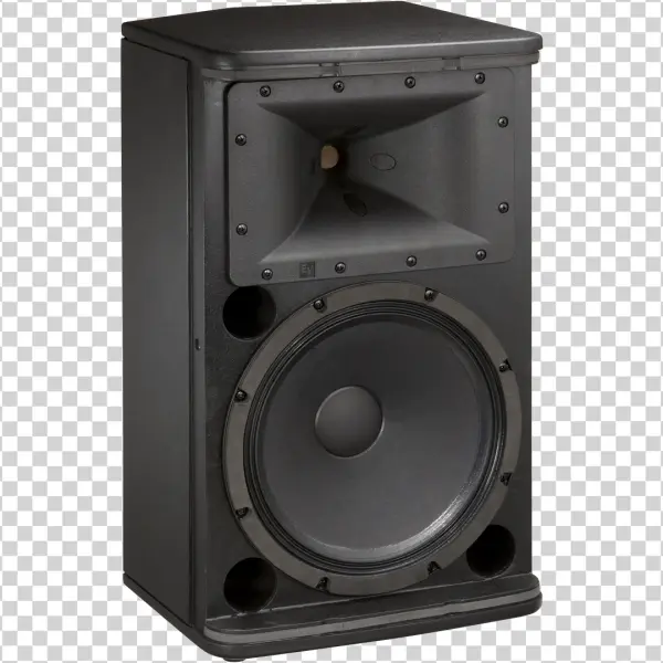 Professional Black Audio Speaker PNG Transparent Background