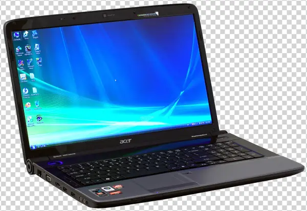 Acer Laptop with Transparent Background