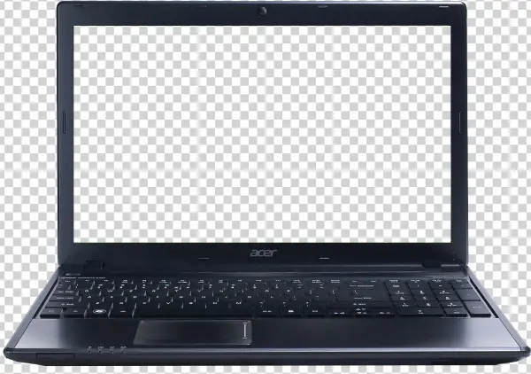 Black Acer Laptop PNG Transparent Background