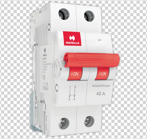 Havells 40A DP Isolator Switch Transparent PNG