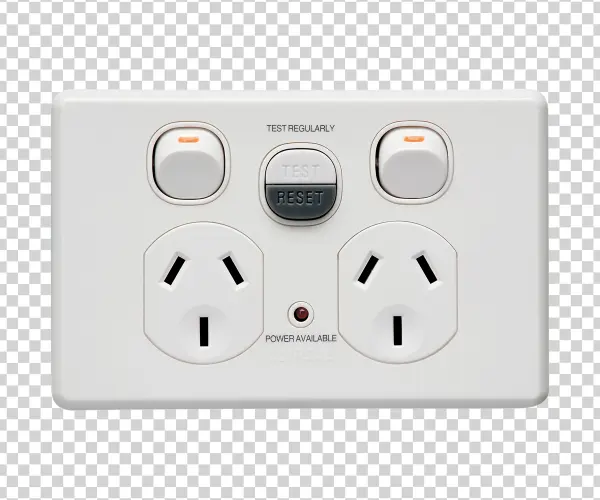 Australian Double Power Outlet PNG