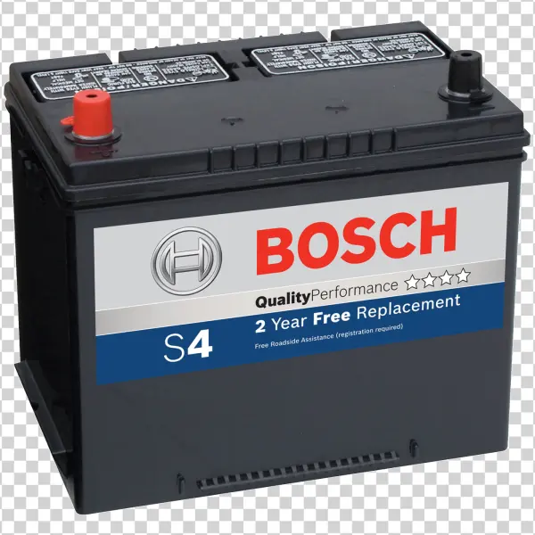 Bosch S4 Car Battery PNG Transparent Background
