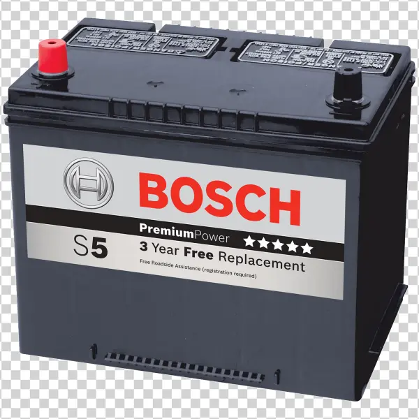 Bosch S5 Premium Power Car Battery PNG Transparent Background