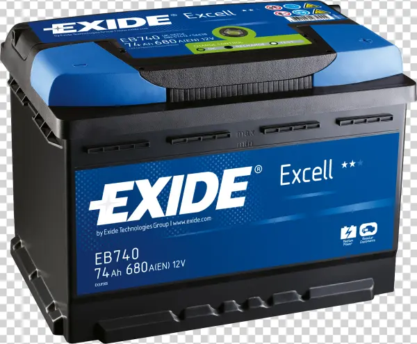 Exide Excell EB740 Car Battery PNG Transparent Background
