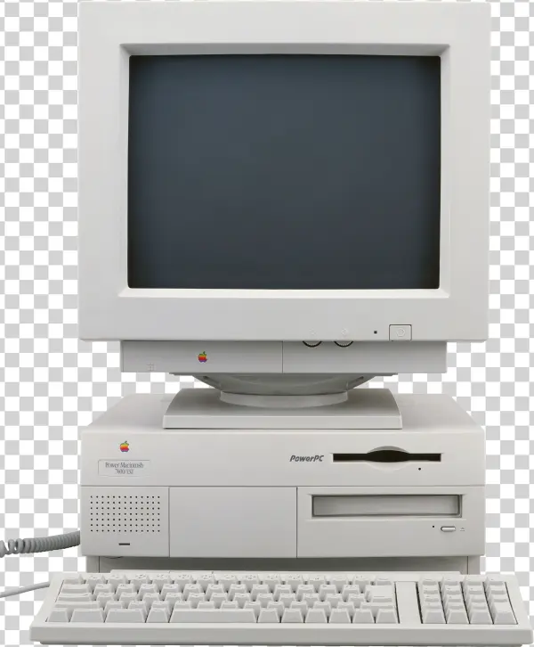 Vintage Apple Power Macintosh Computer PNG