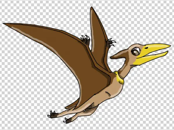 Cartoon Pterodactyl Flying PNG Transparent Background