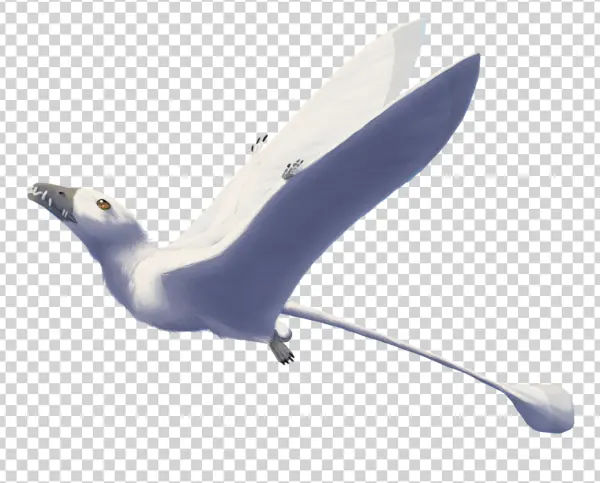 White Flying Pterodactyl-like Creature PNG