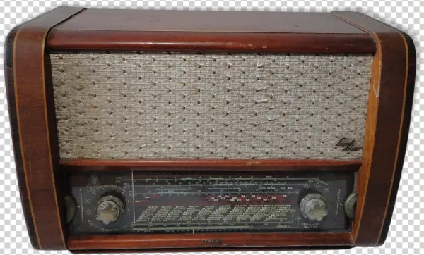 Vintage Luxor Wooden Radio PNG Transparent Background